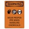 Signmission OSHA WARNING Sign, Wear Proper PPE When, 5in X 3.5in Decal, 10PK, 3.5" W, 5" H, Portrait, PK10 OS-WS-D-35-V-13734-10PK - alternate 1
